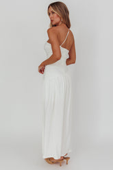 Destination One-Shoulder Maxi Dress White